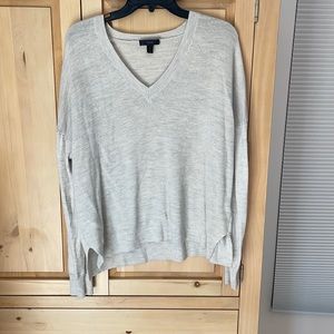 jcrew summer light grey sweater (lightweight)